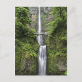 滝の上の橋の風景 ポストカード (正面)