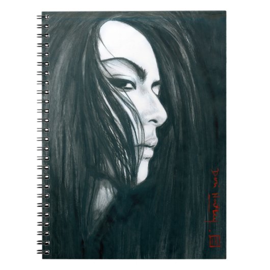 滝の人の執筆タブレットかジャーナル ノートブック (正面)