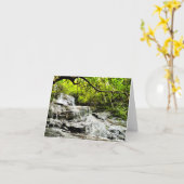 滝の写真と折り畳まれたグリーティングカード カード (黄色い花)