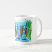 滝の手描き コーヒーマグカップ (正面右)