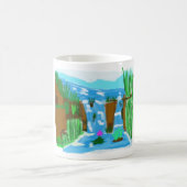滝の手描き コーヒーマグカップ (中央)