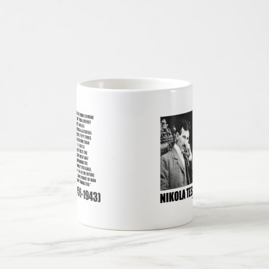 滝の日曜日のエネルギーTeslaの引用文の利用 コーヒーマグカップ (中央)