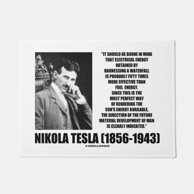 滝の日曜日のエネルギーTeslaの引用文の利用 ドアマット (正面)