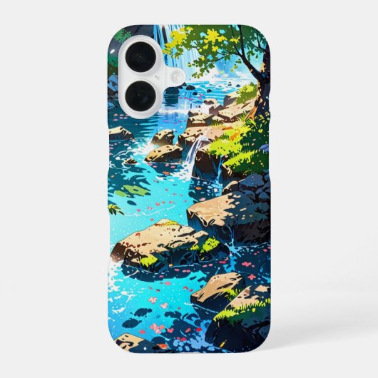 滝の春林 iPhone 16ケース (裏面)