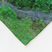 滝の景色（カリフォルニア） フリースブランケット (角)