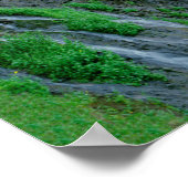 滝の景色，カリフォルニア ポスター (角)