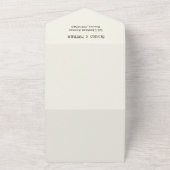 滝の森の緑のQRコード結婚ズ オールインワン招待状 (外側)