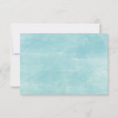 滝の水の色絵画の サンキューカード (裏面)