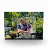 滝の滝のカスケード緑のテンプレート フォトブロック (正面)