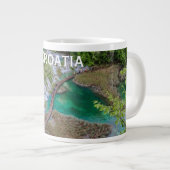 滝の滝の滝の滝の滝の湖の公園の大きなCof ジャンボコーヒーマグカップ (正面右)