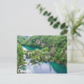 滝の滝の滝の滝クロアチアのプリトヴィツレイクス公園 ポストカード (スタンド正面)