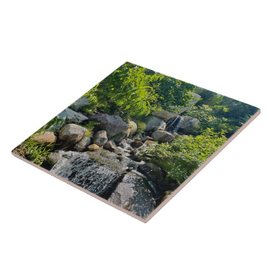 滝の滝 |森の緑 タイル (側面)