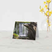 滝の焦点考えるを合わせたカード カード (黄色い花)