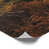 滝の空中景色 ポスター (角)