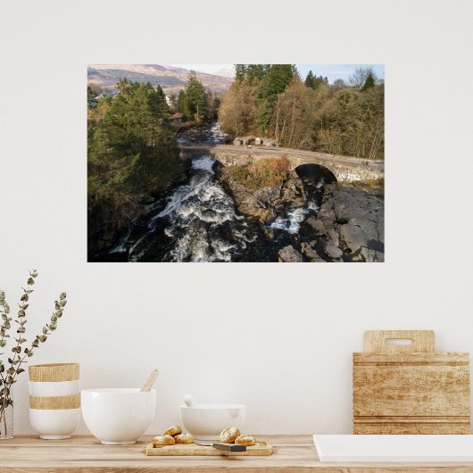 滝の空中表示 ポスター (キッチン)