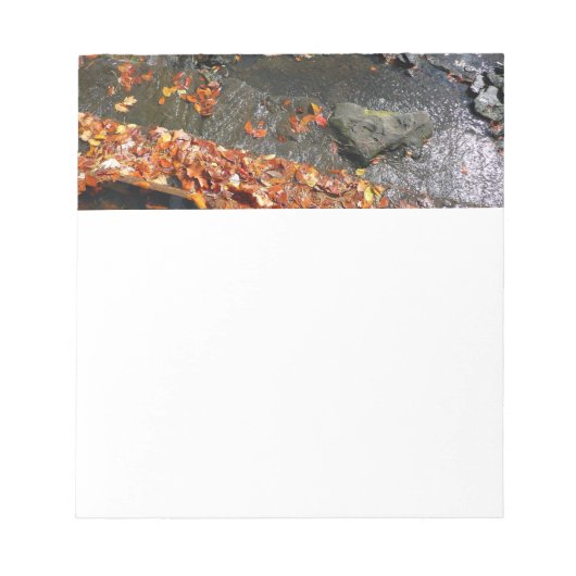 滝の紅葉 秋の写真 ノートパッド (正面)