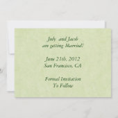 滝の結婚式の日付を保存 招待状 (裏面)