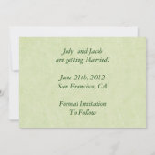 滝の結婚式 保存日付 招待状 (裏面)