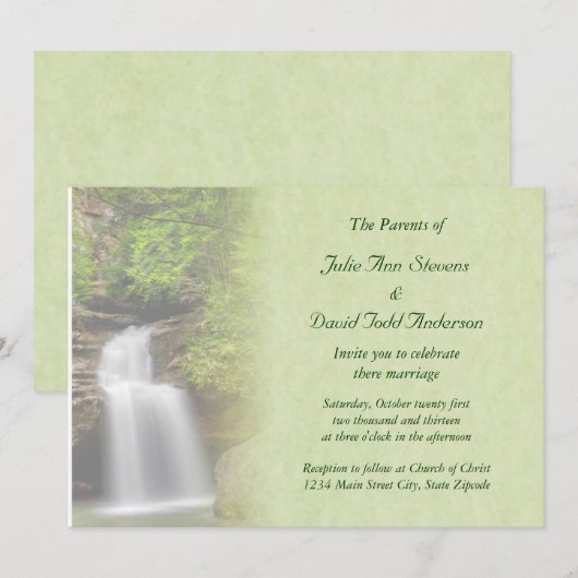 滝の結婚式 招待状 (正面/裏面)