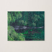 滝の緑豊かなコスタリカ人 ジグソーパズル (横)