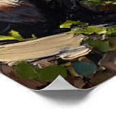 滝の縁：アライグマのスタンス ポスター (角)