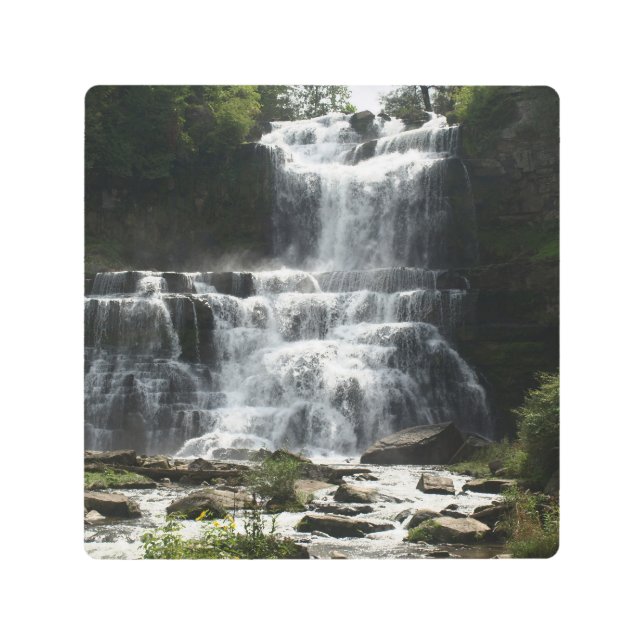 滝の自然写真 メタルプリント (正面)