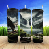 滝の荒野にハゲのワシ タンブラー