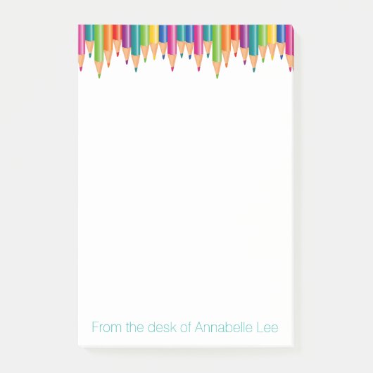 滝の虹の鉛筆 ポストイット (正面)