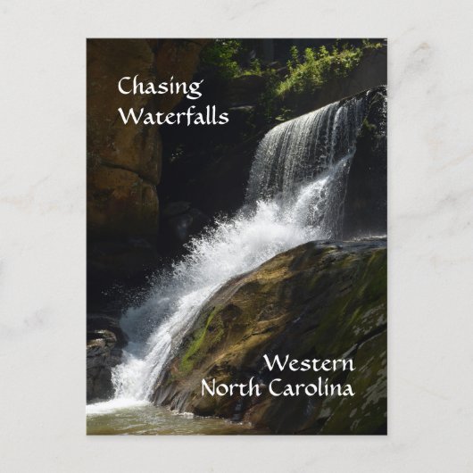 滝の追いかけ西ノースカロライナの写真 ポストカード (正面)