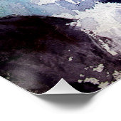 滝の風景の水の色の壁アートデコット ポスター (コーナー)