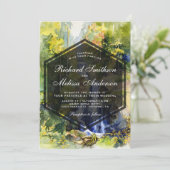 滝の風景を描いたウェディング招待状 招待状 (スタンド正面)