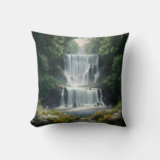 滝の風景 クッション (正面)