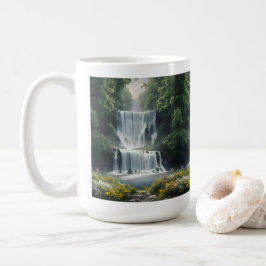 滝の風景 コーヒーマグカップ