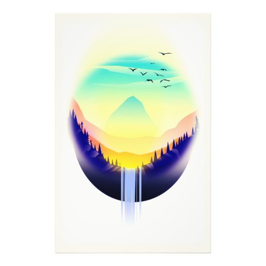 滝の風景 フォトプリント            (正面)