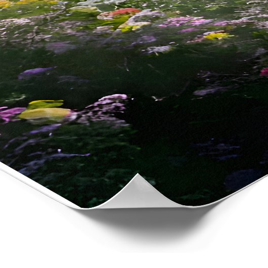 滝の風景 ポスター (角)