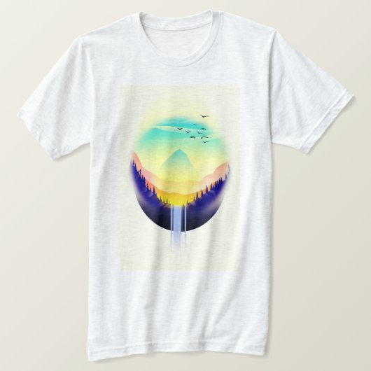 滝の風景 Tシャツ (デザイン正面)