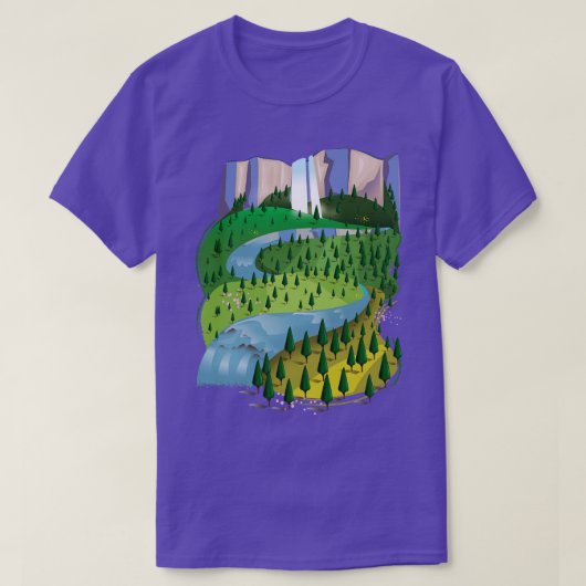 滝の風景 Tシャツ (デザイン正面)