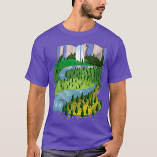 滝の風景 Tシャツ