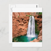 滝のHavasupai Mooniのグランドキャニオンアリゾナ ポストカード (正面/裏面)