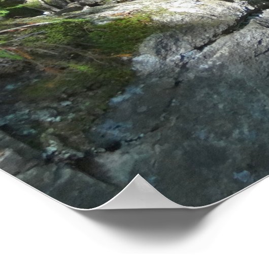 滝のPemigewasset River III ポスター (角)