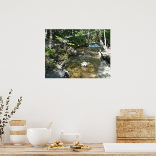 滝のPemigewasset River III ポスター (キッチン)