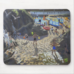 滝のPorthmeorのビーチSt Ives マウスパッド