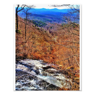 滝はEllijay、ジョージアに近づきます フォトプリント