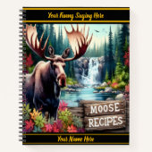 滝や木の間を歩いて鮮やかいる ノートブック (正面)