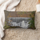 滝や秋の葉 ランバークッション (ブランケット)