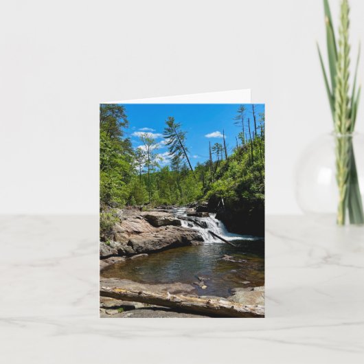 滝をモチーフにした折り畳みグリーティングカード カード (正面)