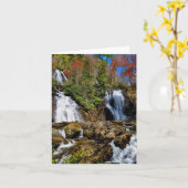 滝をモチーフにした折り畳みグリーティングカード。 カード (黄色い花)