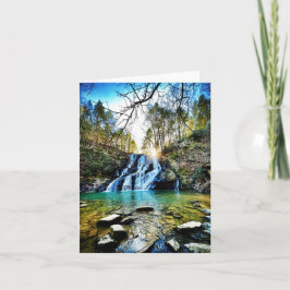 滝をモチーフにした折り畳みグリーティングカード カード