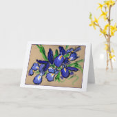 滝アイリス絵画スのグリーティングカード カード (黄色い花)