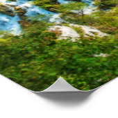 滝エレガント風光明媚なクロアチア ポスター (角)